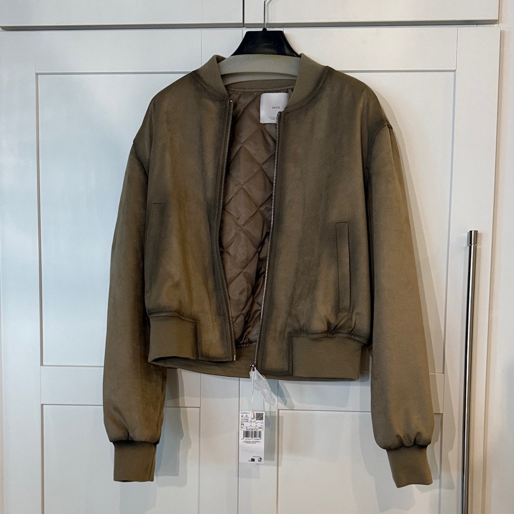 Mango Khaki Bomber Jacket